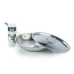 All-Clad D3 Stainless Steel 12.5" Fry Pan + Cleaner