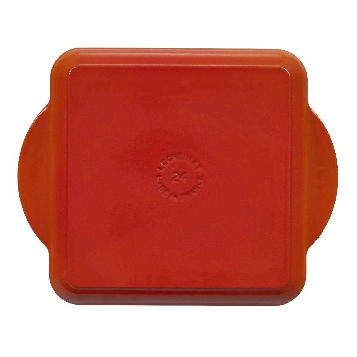 Le Creuset 9.5" Square Signature Enameled Cast Iron Griddle Pan | Flame Orange - Image 2