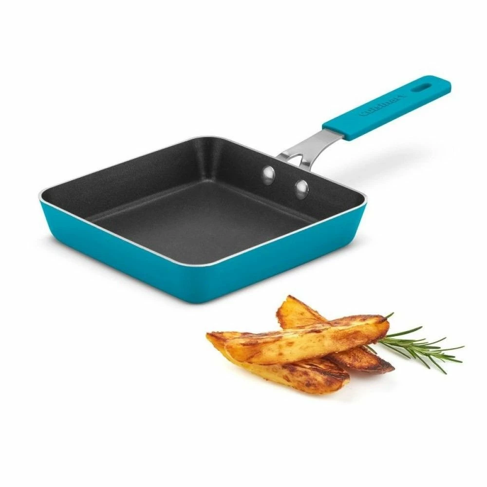 Cuisinart Mini 5.5" Nonstick Square Fry Pan | Turquoise - Image 2
