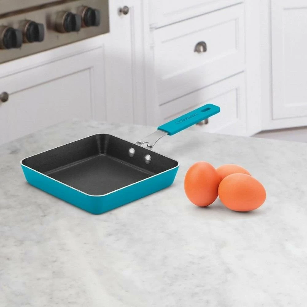 Cuisinart Mini 5.5" Nonstick Square Fry Pan | Turquoise - Image 3