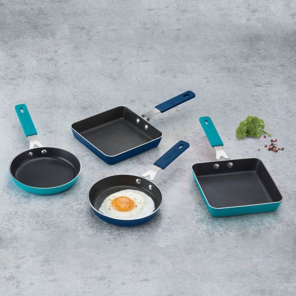 Cuisinart Mini 5.5" Nonstick Square Fry Pan | Turquoise 6 Cuisinart Mini 5.5" Nonstick Square Fry Pan | Turquoise - Image 4