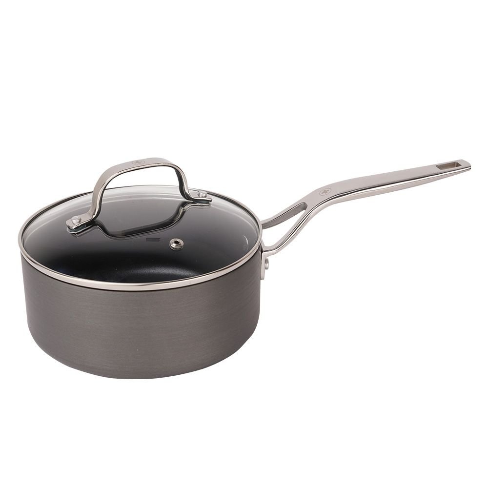 Swiss Diamond | Hard Anodized Induction 2-Quart Nonstick Saucepan With Glass Lid 3 Swiss Diamond | Hard Anodized Induction 2-Quart Nonstick Saucepan With Glass Lid