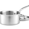 Heritage Steel Cookware Stainless Steel Saucepan With Cover | 3 Qt. 1 Heritage Steel Cookware Stainless Steel Saucepan With Cover | 3 Qt. -STAUB Shop hsc 14303 american clad cookware by hammer stahl 2.75 qt sauce pan with cover