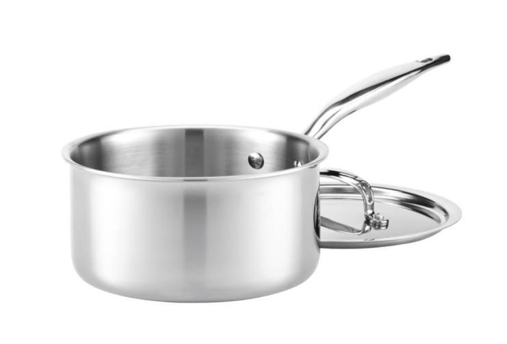 Heritage Steel Cookware Stainless Steel Saucepan with Cover | 3 Qt. Heritage Steel Cookware Stainless Steel Saucepan With Cover | 3 Qt. -STAUB Shop hsc 14303 american clad cookware by hammer stahl 2.75 qt sauce pan with cover