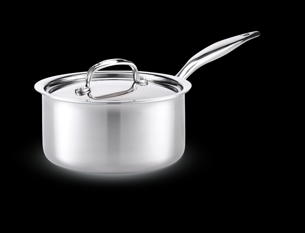 Heritage Steel Cookware Stainless Steel Saucepan with Cover | 3 Qt. Heritage Steel Cookware Stainless Steel Saucepan With Cover | 3 Qt. -STAUB Shop hsc 14303 hammer stahl 2.75 qt sauce pan with cover