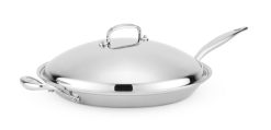 Heritage Steel Cookware Stainless Steel French Skillet With Lid | 13.5"