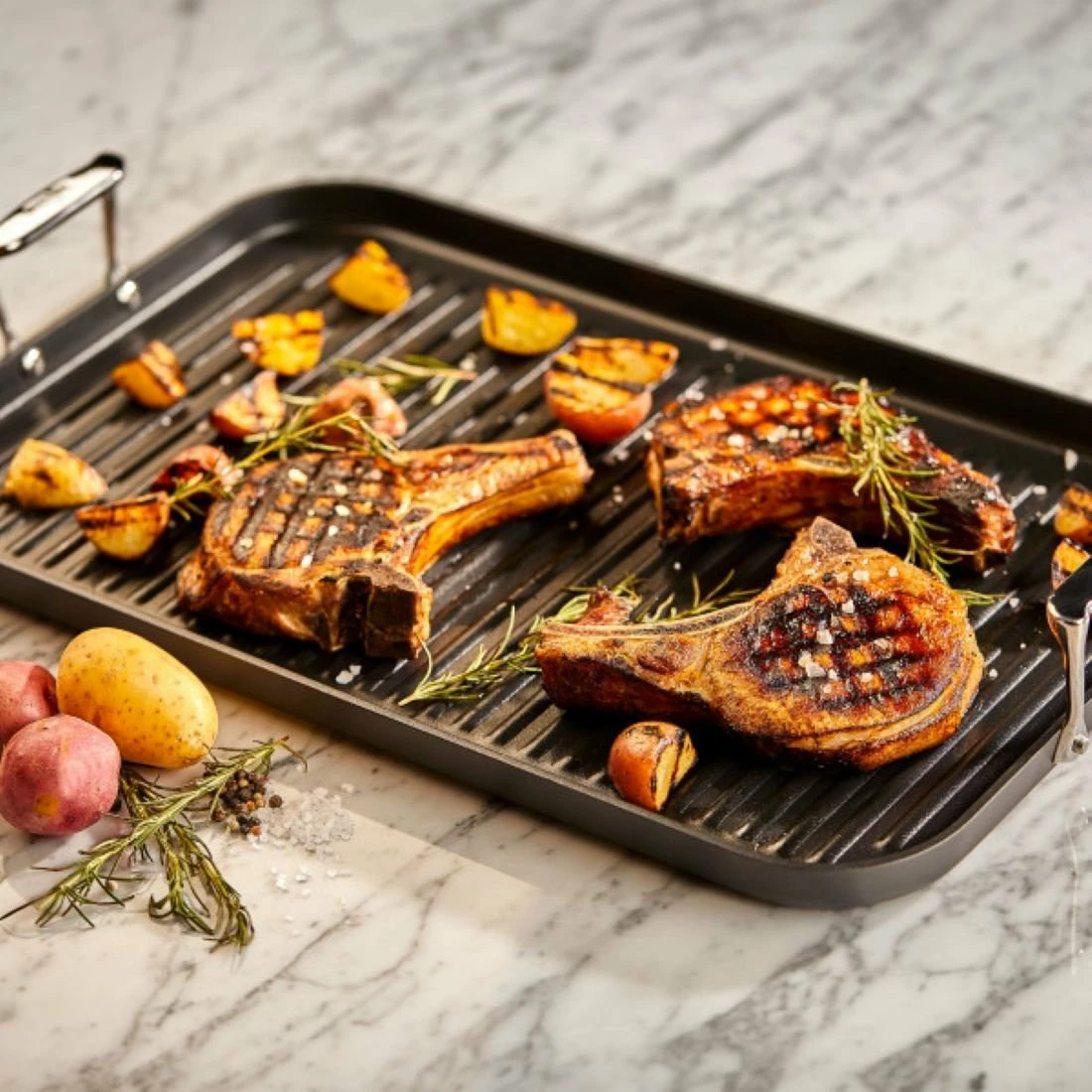 All-Clad HA1 Hard Anodzied Nonstick Grande Grille | 13" X 20" - Image 2