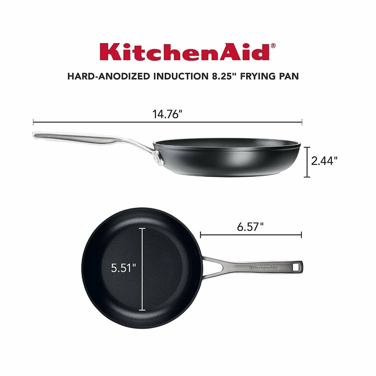 KitchenAid Non-Electrics KitchenAid 8.25" Hard Anodized Induction Fry Pan | Nonstick - Image 5