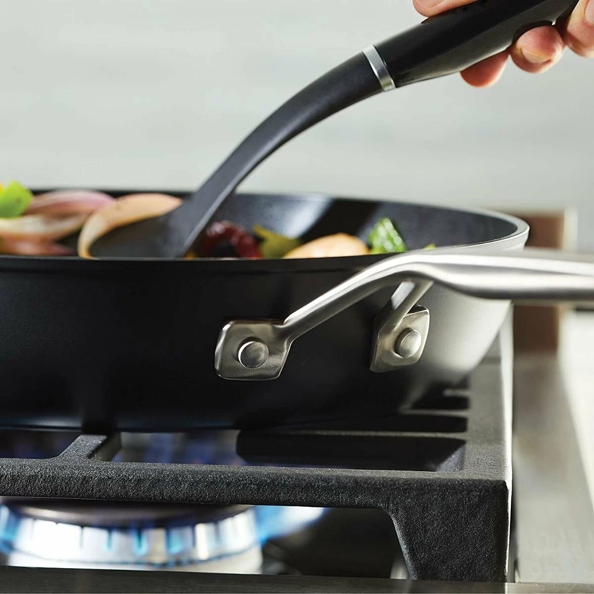 KitchenAid Non-Electrics KitchenAid 12.25" Hard Anodized Induction Fry Pan/Skillet With Lid | Nonstick - Image 11