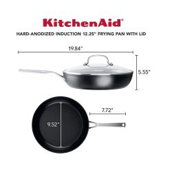 KitchenAid Non-Electrics KitchenAid 12.25" Hard Anodized Induction Fry Pan/Skillet With Lid | Nonstick -STAUB Shop kaha12 2 1