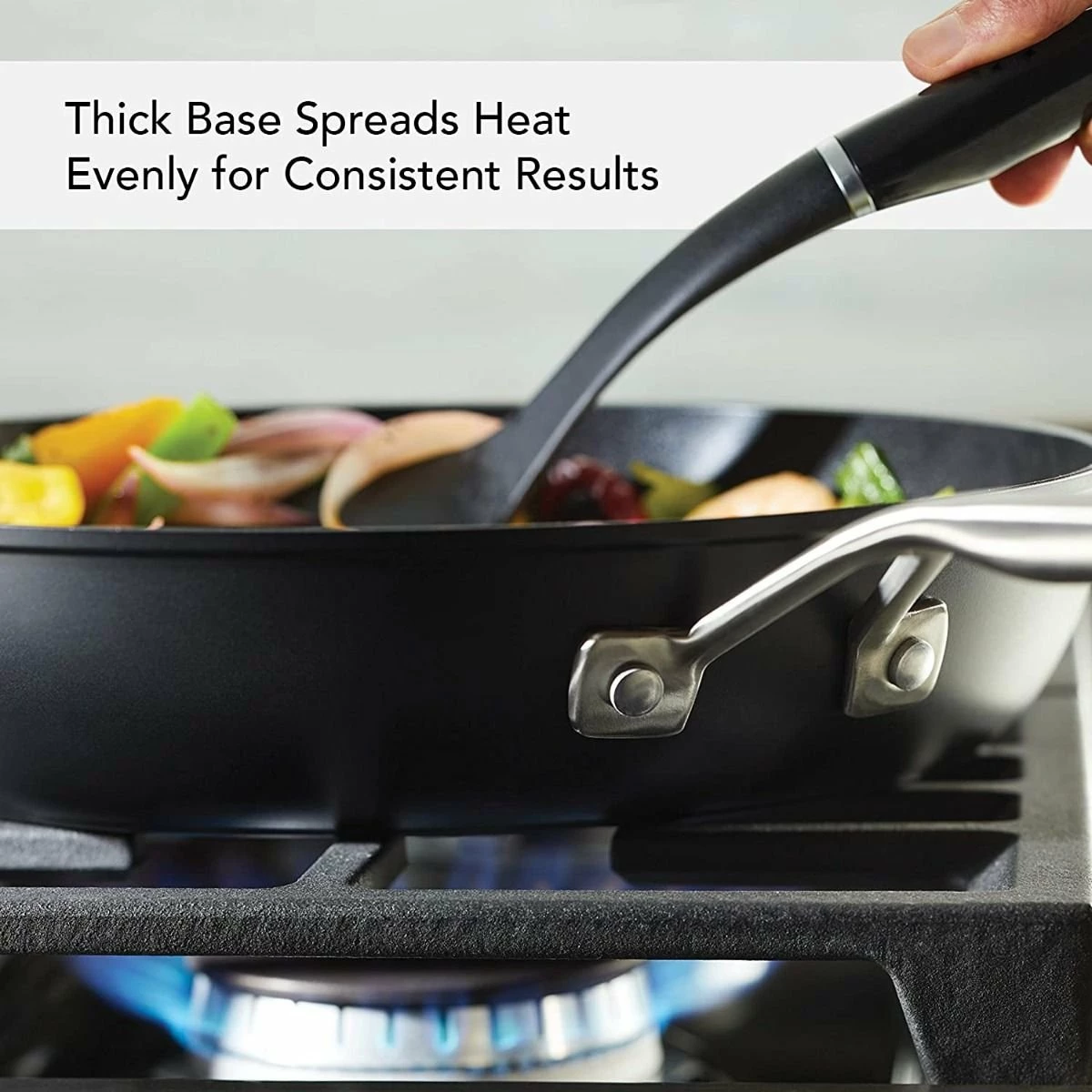 KitchenAid Non-Electrics KitchenAid 12.25" Hard Anodized Induction Fry Pan/Skillet With Lid | Nonstick - Image 7