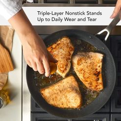 KitchenAid Non-Electrics KitchenAid 12.25" Hard Anodized Induction Fry Pan/Skillet With Lid | Nonstick -STAUB Shop kaha12 4 1