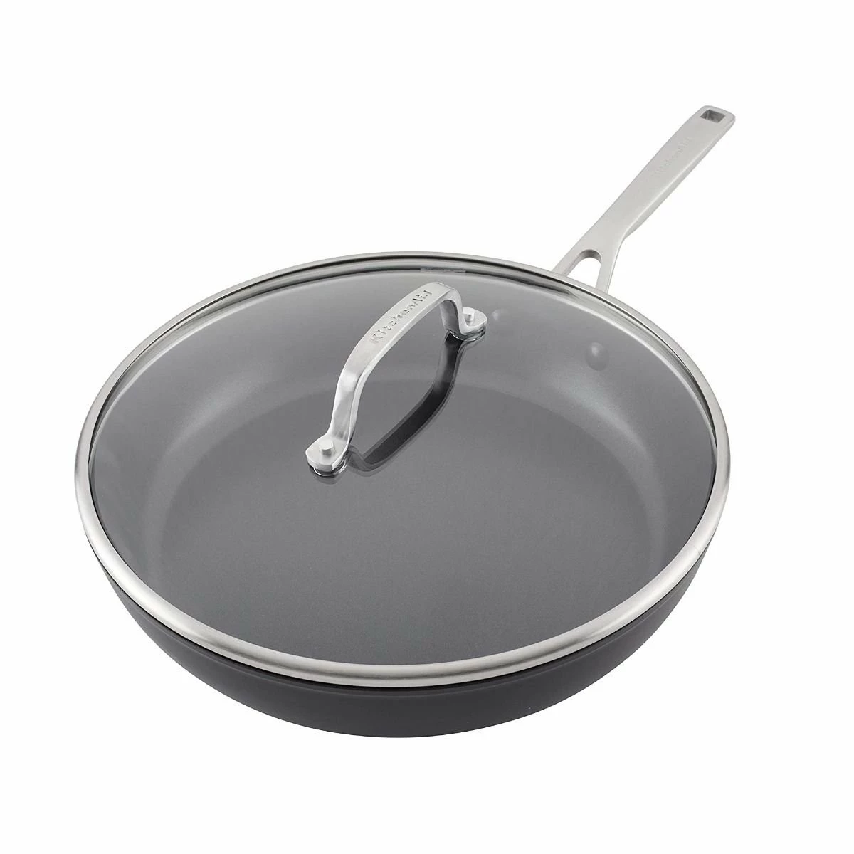 KitchenAid Non-Electrics KitchenAid 12.25" Hard Anodized Induction Fry Pan/Skillet With Lid | Nonstick - Image 2