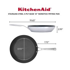 KitchenAid Non-Electrics KitchenAid 12" Stainless Steel 3-Ply Fry Pan | Nonstick 7 KitchenAid Non-Electrics KitchenAid 12" Stainless Steel 3-Ply Fry Pan | Nonstick -STAUB Shop kass2