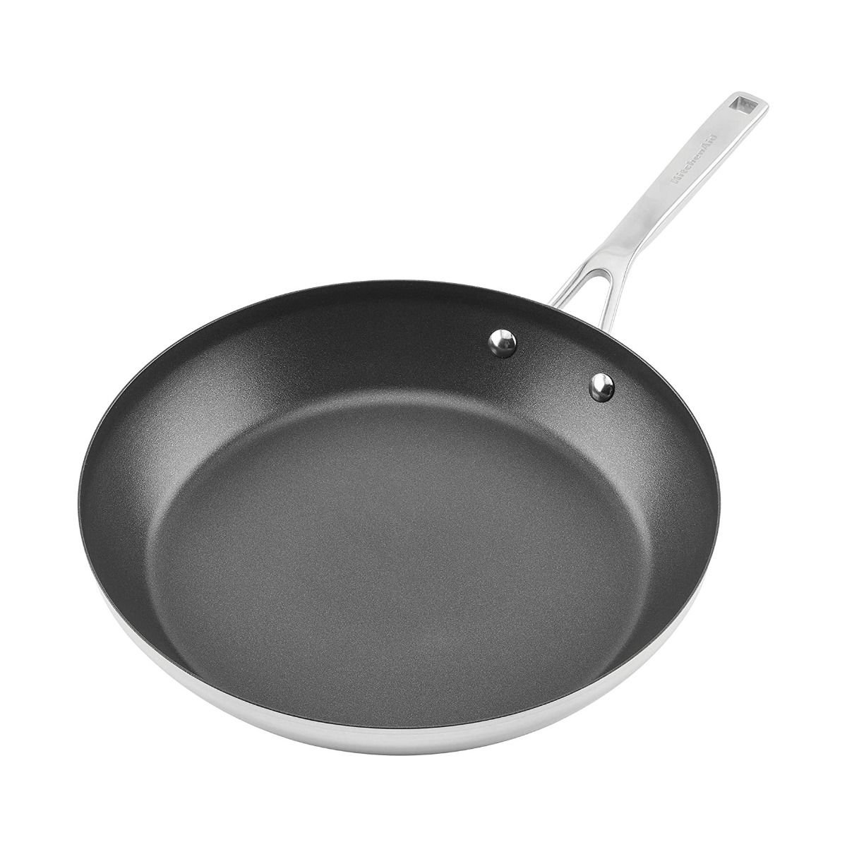 KitchenAid 12" Stainless Steel 3-Ply Fry Pan | Nonstick KitchenAid Non-Electrics KitchenAid 12" Stainless Steel 3-Ply Fry Pan | Nonstick -STAUB Shop kass8
