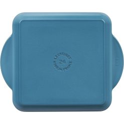 Le Creuset 9.5" Square Signature Enameled Cast Iron Grill Pan | Caribbean Blue -STAUB Shop l2127 2417 c
