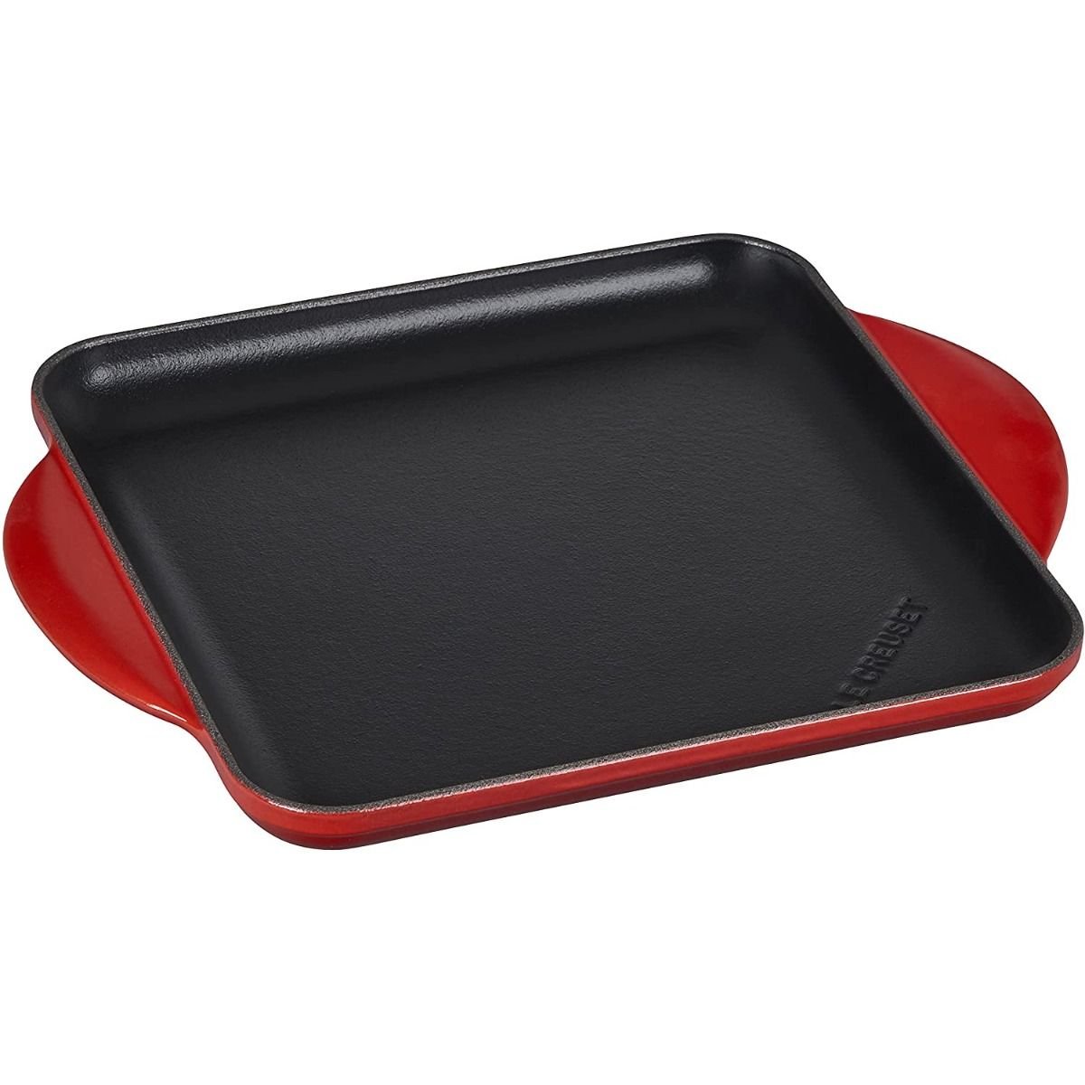 Le Creuset 9.5" Square Signature Enameled Cast Iron Griddle Pan | Cerise/Cherry Red Le Creuset 9.5" Square Signature Enameled Cast Iron Griddle Pan | Cerise/Cherry Red -STAUB Shop l2192 2467 a