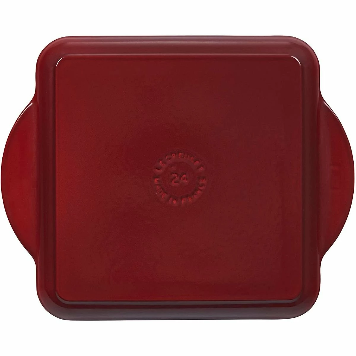 Le Creuset 9.5" Square Signature Enameled Cast Iron Griddle Pan | Cerise/Cherry Red - Image 2