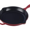 Le Creuset 11.75" Signature Enameled Cast Iron Skillet | Cerise/Cherry Red -STAUB Shop le creuset 12 inch skillet fry pan cherry red item ls2024 3067
