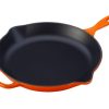 Le Creuset 11.75" Signature Enameled Cast Iron Skillet | Flame Orange -STAUB Shop le creuset 12 inch skillet fry pan flame orange item ls2024 302