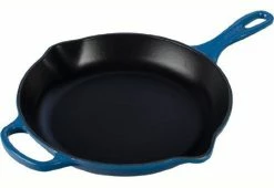 Le Creuset 11.75" Signature Enameled Cast Iron Skillet | Marseille Blue
