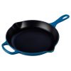 Le Creuset 10.25" Signature Enameled Cast Iron Skillet | Marseille Blue 2 Le Creuset 10.25" Signature Enameled Cast Iron Skillet | Marseille Blue -STAUB Shop le creuset cookware cast iron skillet 10 inches marseille blue ls2024 2659