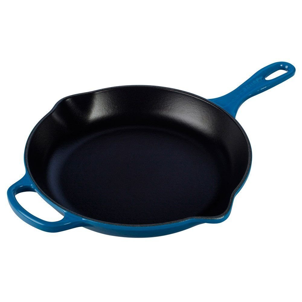 Le Creuset 10.25" Signature Enameled Cast Iron Skillet | Marseille Blue Le Creuset 10.25" Signature Enameled Cast Iron Skillet | Marseille Blue -STAUB Shop le creuset cookware cast iron skillet 10 inches marseille blue ls2024 2659