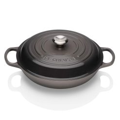 Le Creuset 2.25 Qt. Signature Enameled Cast Iron Braiser With Stainless Steel Knob | Oyster Grey