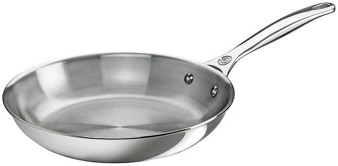 Le Creuset 10" Tri-Ply Frying Pan | Stainless Steel Le Creuset 10" Tri-Ply Frying Pan | Stainless Steel -STAUB Shop lecreu stainless 10inch fry pan ssp2000 26 compressed