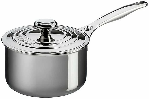 Le Creuset 3 Qt. Tri-Ply Stainless Steel Saucepan With Lid