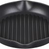 Le Creuset 9.75" Deep Round Signature Grill Pan | Licorice -STAUB Shop ls2020 2520 licorice