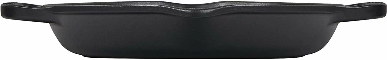 Le Creuset 9.75" Deep Round Signature Grill Pan | Licorice - Image 2