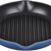 Le Creuset 9.75" Deep Round Signature Grill Pan | Marseille Blue 2 Le Creuset 9.75" Deep Round Signature Grill Pan | Marseille Blue -STAUB Shop ls2020 2559