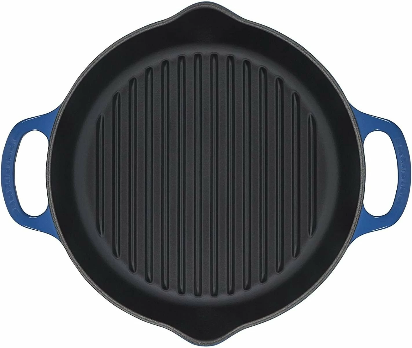 Le Creuset 9.75" Deep Round Signature Grill Pan | Marseille Blue - Image 3