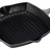 Le Creuset 10.25" Square Signature Cast Iron Grill Skillet | Oyster Grey -STAUB Shop ls2021 267f le creuset 10.25in square skillet oyster grey