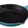 Le Creuset 9" Signature Enameled Cast Iron Skillet | Caribbean Blue -STAUB Shop ls2024 2317 lecreuset signature iron handle 9 skillet caribbean blue