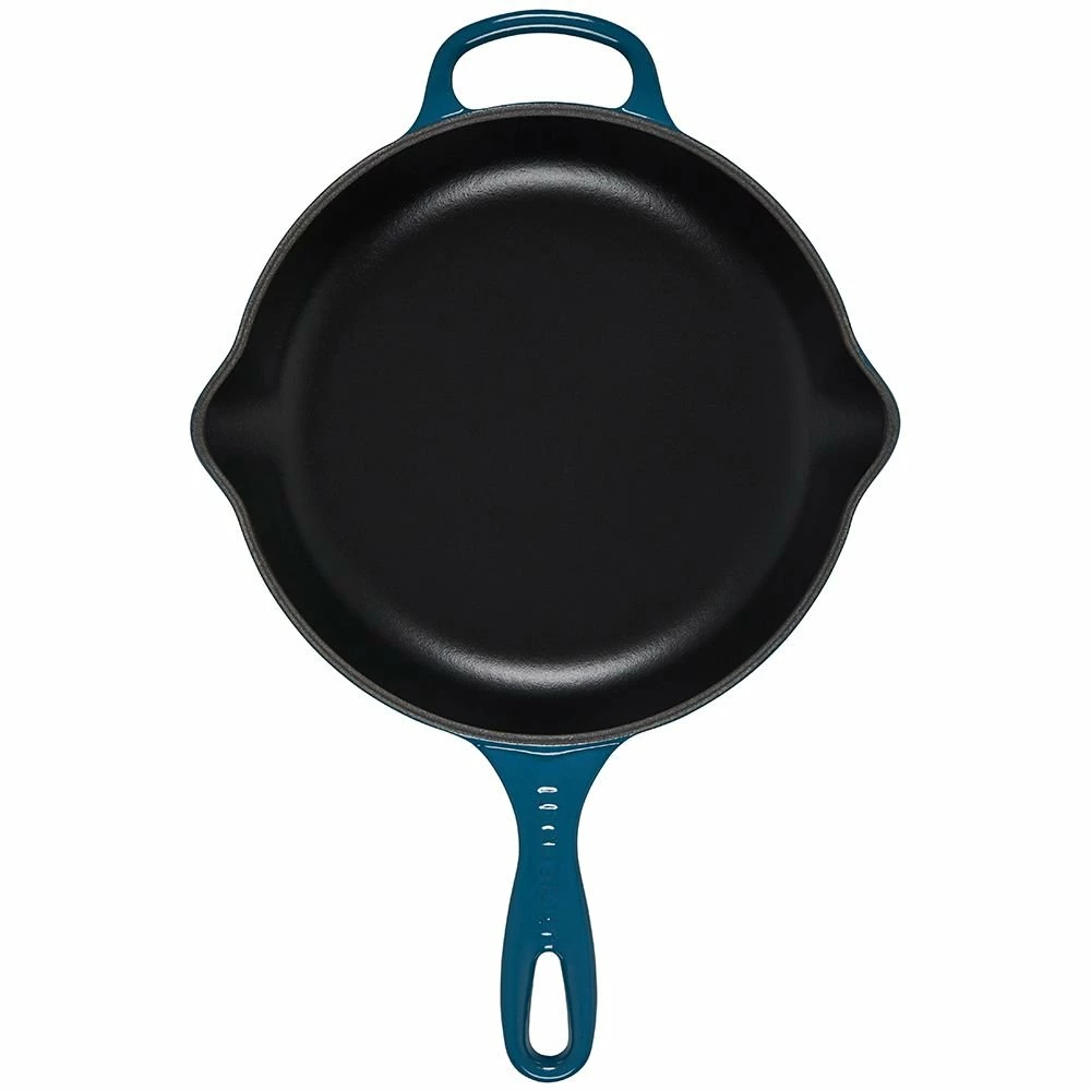 Le Creuset 10.25" Signature Enameled Cast Iron Skillet | Deep Teal - Image 3
