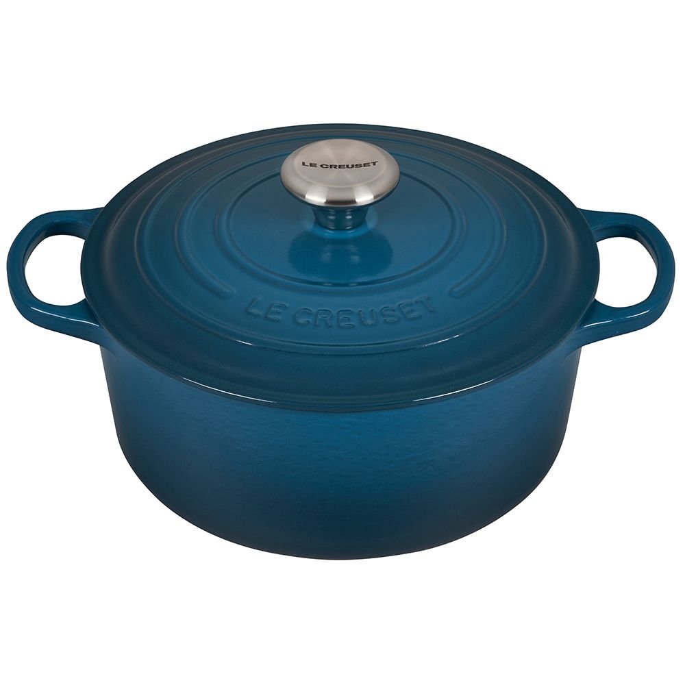 Le Creuset 4.5 Qt. Round Signature Dutch Oven with Stainless Steel Knob | Deep Teal Le Creuset 4.5 Qt. Round Signature Dutch Oven With Stainless Steel Knob | Deep Teal -STAUB Shop ls2501 247dss
