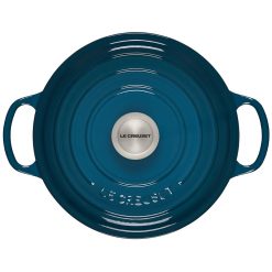 Le Creuset 4.5 Qt. Round Signature Dutch Oven With Stainless Steel Knob | Deep Teal 4 Le Creuset 4.5 Qt. Round Signature Dutch Oven With Stainless Steel Knob | Deep Teal -STAUB Shop ls2501 247dss 3