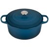 Le Creuset 7.25 Qt. Round Signature Dutch Oven With Stainless Steel Knob | Deep Teal -STAUB Shop ls2501 287dss