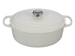 Le Creuset 6.75 Qt. Oval Signature Dutch Oven With Stainless Steel Knob | White