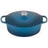 Le Creuset 6.75 Qt. Oval Signature Dutch Oven With Stainless Steel Knob | Deep Teal 1 Le Creuset 6.75 Qt. Oval Signature Dutch Oven With Stainless Steel Knob | Deep Teal -STAUB Shop ls2502 317dss