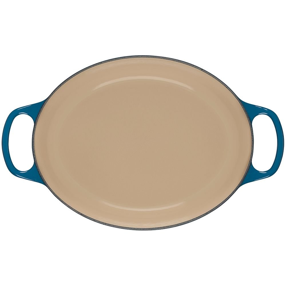 Le Creuset 6.75 Qt. Oval Signature Dutch Oven With Stainless Steel Knob | Deep Teal 6 Le Creuset 6.75 Qt. Oval Signature Dutch Oven With Stainless Steel Knob | Deep Teal - Image 4