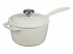 Le Creuset 1.75 Qt. Signature Enameled Cast Iron Saucepan With Stainless Steel Knob | White