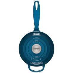 Le Creuset 1.75 Qt. Signature Enameled Cast Iron Saucepan With Stainless Steel Knob | Deep Teal 4 Le Creuset 1.75 Qt. Signature Enameled Cast Iron Saucepan With Stainless Steel Knob | Deep Teal -STAUB Shop ls2518 167dss 3