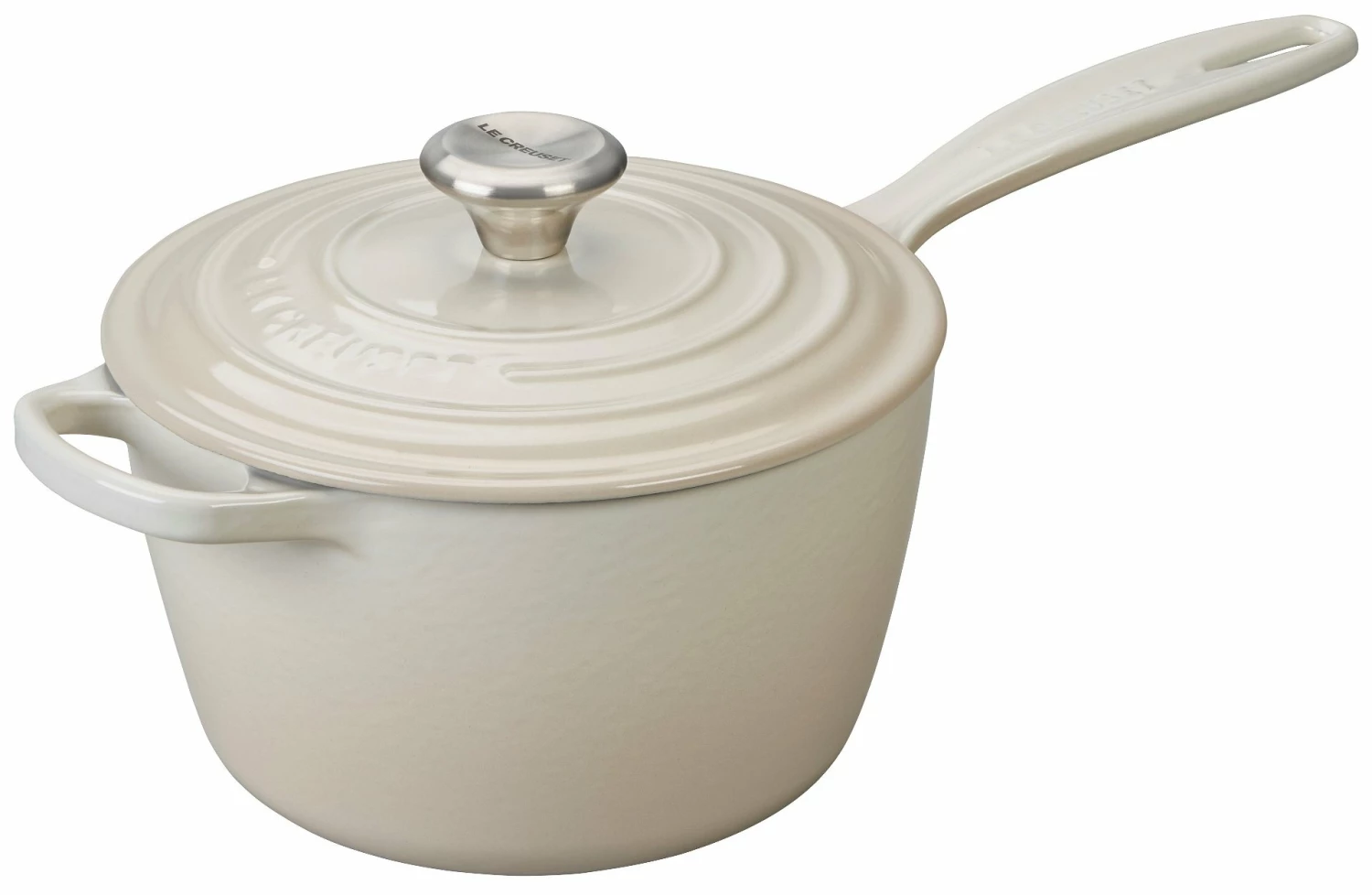 Le Creuset 2.25 Qt. Signature Enameled Cast Iron Saucepan With Stainless Steel Knob | Meringue White