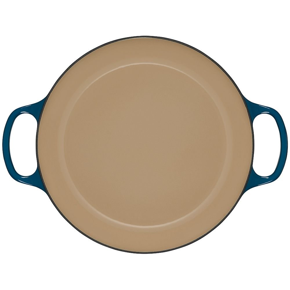 Le Creuset 3.5 Qt. Signature Braiser With Stainless Steel Knob | Deep Teal 6 Le Creuset 3.5 Qt. Signature Braiser With Stainless Steel Knob | Deep Teal - Image 4