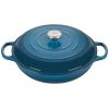 Le Creuset 5 Qt. Signature Braiser With Stainless Steel Knob | Deep Teal -STAUB Shop ls2532 327dss