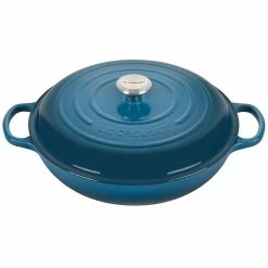 Le Creuset 5 Qt. Signature Braiser With Stainless Steel Knob | Deep Teal