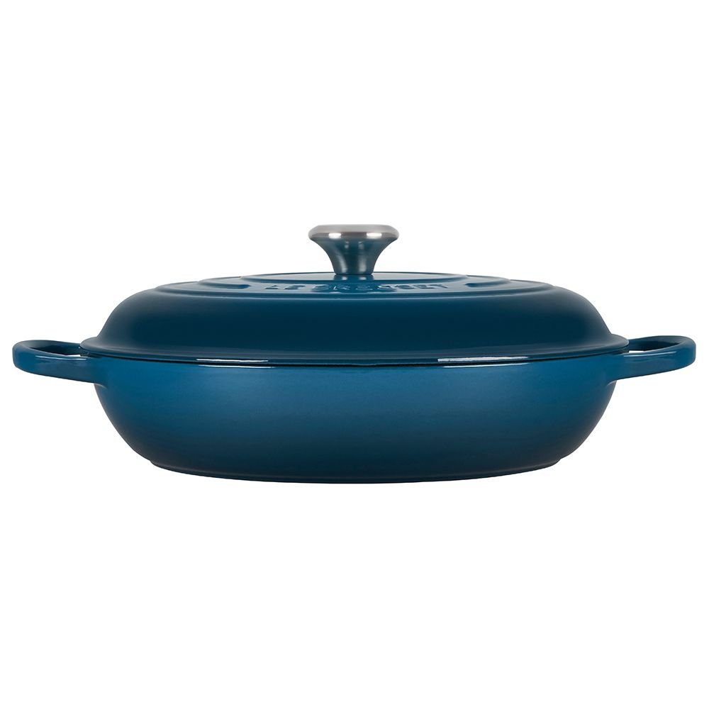 Le Creuset 5 Qt. Signature Braiser with Stainless Steel Knob | Deep Teal Le Creuset 5 Qt. Signature Braiser With Stainless Steel Knob | Deep Teal -STAUB Shop ls2532 327dss 2
